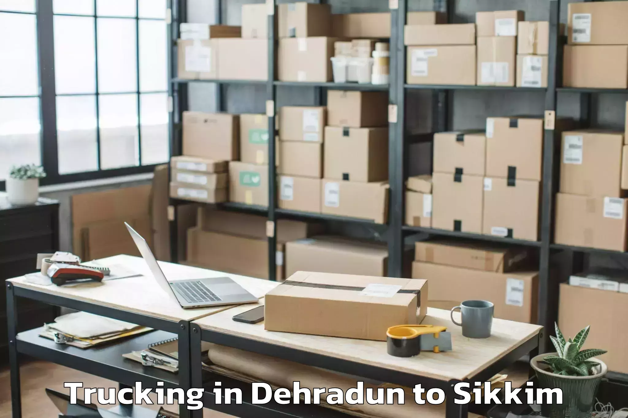 Book Dehradun to Geyzing Trucking Online